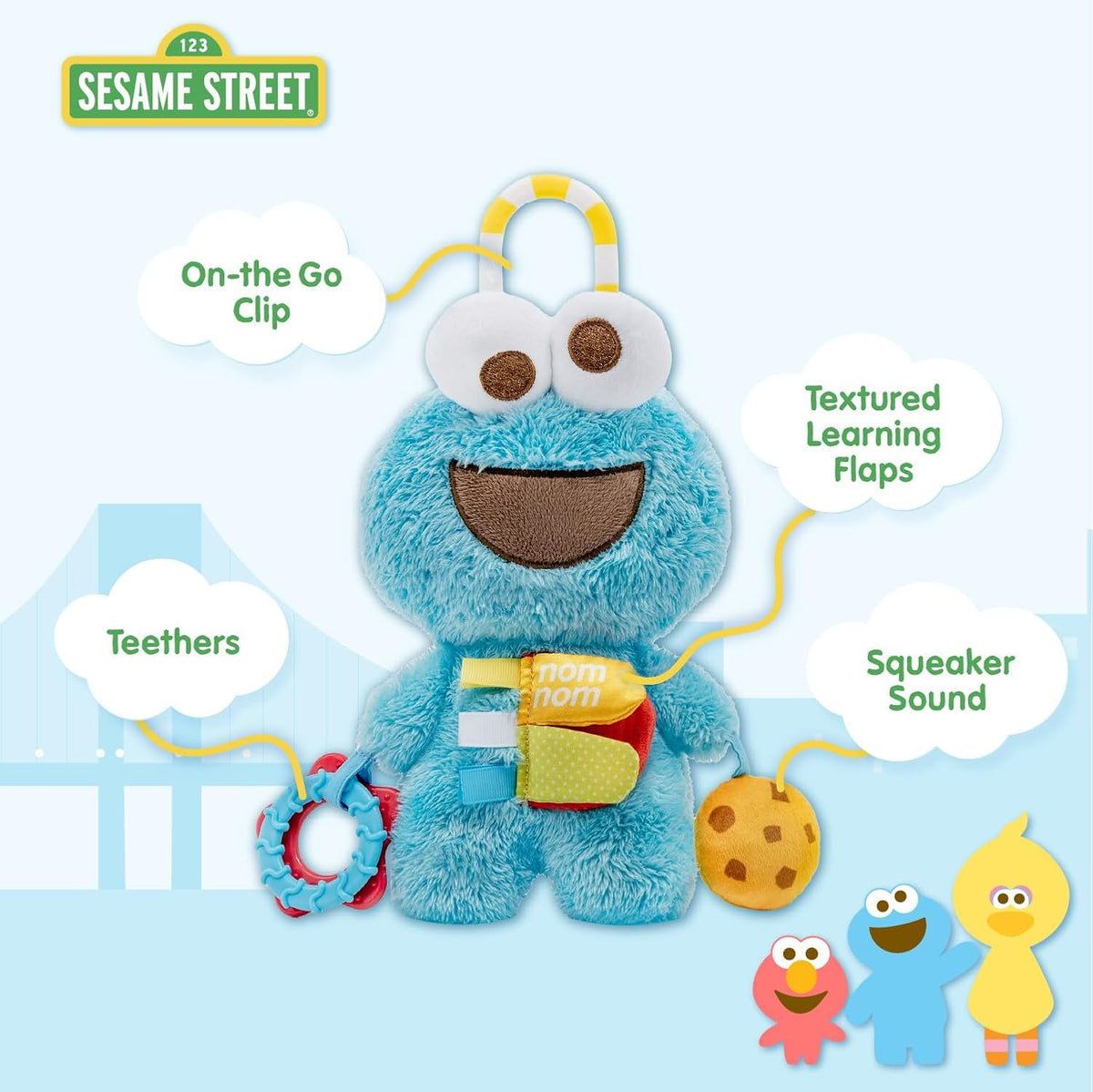 Sesame Street Cookie Monster Baby's First Activity Toy – Dimples
