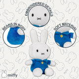Miffy 8" Beanbag - White with Blue Dress