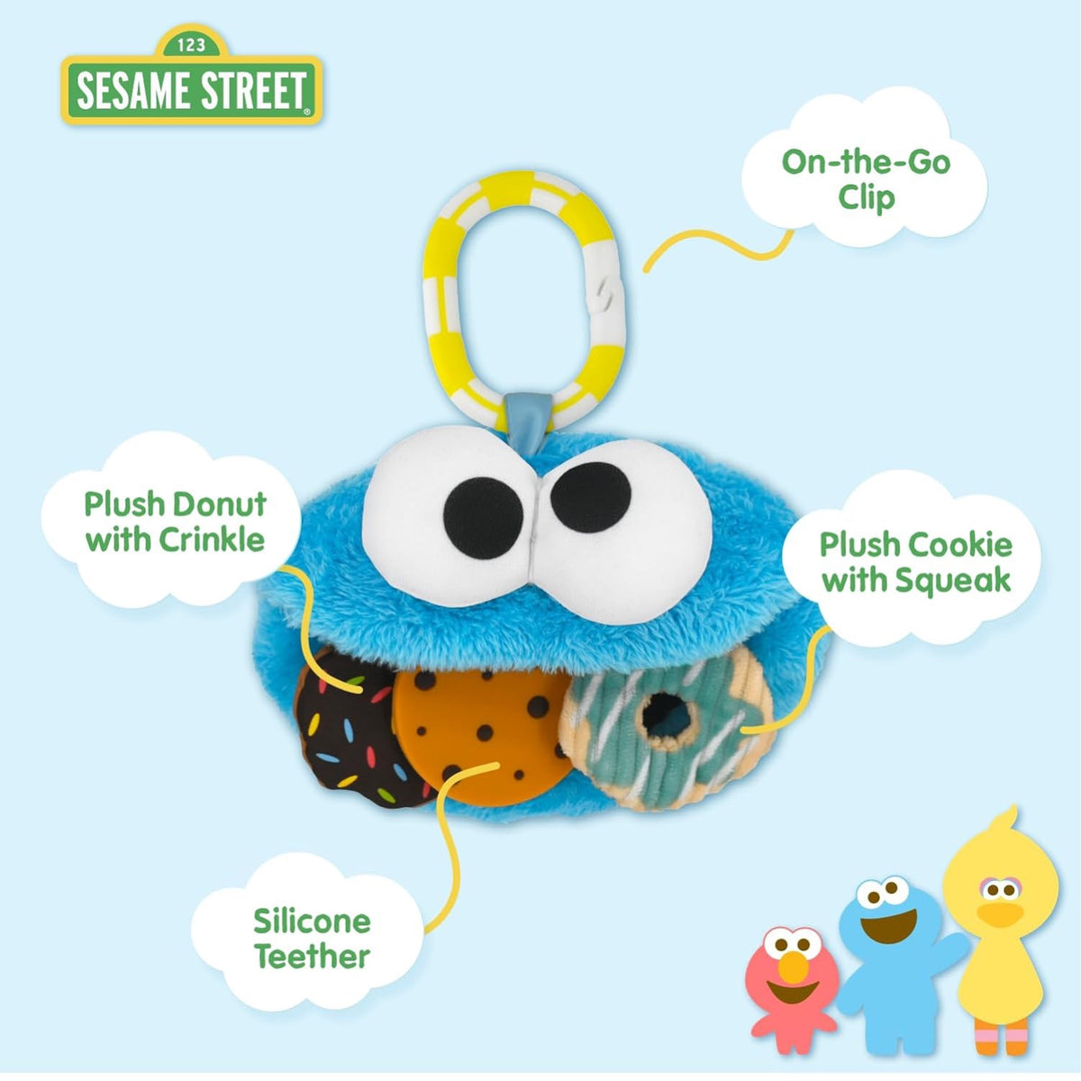 Sesame Street Cookie Monster Baby's First Activity Toy – Dimples
