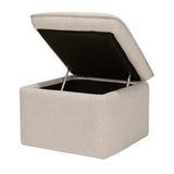 Babyletto Cali Storage Ottoman in Eco-Performance Fabric with USB port | Water Repellent & Stain Resistant