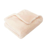 MON AMI Pale Pink Luxe Faux Fur Baby Blanket
