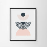 Geo Modern Art Print Pastel Pink - Dimples Baby Brooklyn