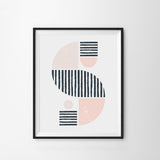 Pink Blush Abstract Print - Dimples Baby Brooklyn