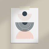 Geo Modern Art Print Pastel Pink - Dimples Baby Brooklyn
