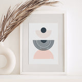 Geo Modern Art Print Pastel Pink - Dimples Baby Brooklyn
