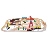 Melissa & Doug Wooden Railway Set