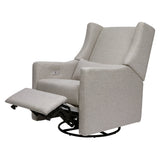 Babyletto Kiwi Electronic Recliner and Swivel Glider in Eco-Performance Fabric with USB port | Water Repellent & Stain Resistant