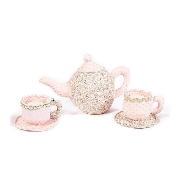 MON AMI Floral Stuffed Toy Tea Set
