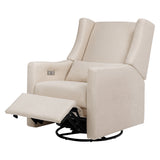 Babyletto Kiwi Electronic Recliner and Swivel Glider in Eco-Performance Fabric with USB port | Water Repellent & Stain Resistant