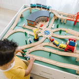 Melissa & Doug Wooden Railway Set