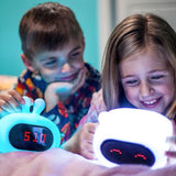 LumiClock Bunny - Night Light Clock For Kids & Nursery