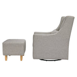 Babyletto Toco Swivel Glider and Ottoman in Eco-Performance Fabric | Water Repellent & Stain Resistant