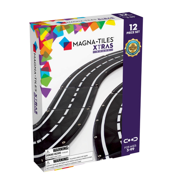 Magna-Tiles XTRAS: Roads 12-Piece Set