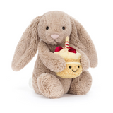Jellycat Amuseable Beige Bunny 'Birthday'