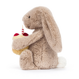 Jellycat Amuseable Beige Bunny 'Birthday'