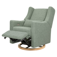 Babyletto Kiwi Electronic Recliner and Swivel Glider in Teddy Loop with USB port