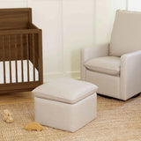 Babyletto Cali Storage Ottoman in Eco-Performance Fabric with USB port | Water Repellent & Stain Resistant