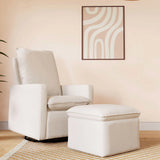 Babyletto Cali Storage Ottoman in Eco-Performance Fabric with USB port | Water Repellent & Stain Resistant