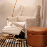 Babyletto Kiwi Electronic Recliner and Swivel Glider in Teddy Loop with USB port