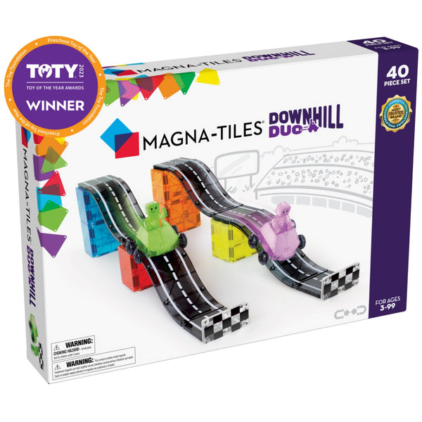 Magna-Tiles Downhill Duo 40-Piece Set up