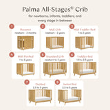 Babyletto Palma 8-in-1 Convertible All-Stages Crib with Bassinet & Toddler Bed Kits