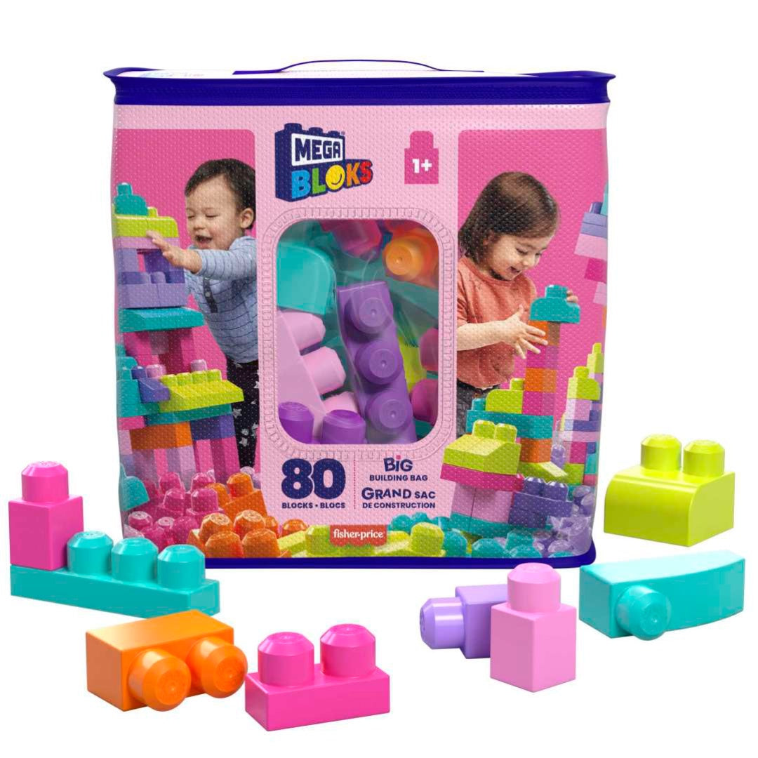 ずっと気になってた 80-Piece BLOKS MEGA Big Baby Dimples – Blocks Bag Building 知育・学習玩具