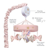 Lambs & Ivy Baby Blooms Pink Butterfly Musical Baby Crib Mobile Soother Toy
