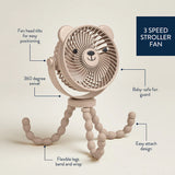 Itzy Ritzy Itzy Breeze 3-Speed Stroller Fan
