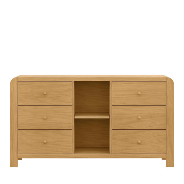 babyletto dresser Babyletto Scoot 6-Drawer Dresser White / Natural Walnut main image 0