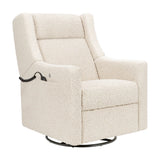 Babyletto Kiwi Deluxe Power Recliner and Swivel Glider in Teddy Loop with Heat and Massage