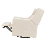 Babyletto Kiwi Deluxe Power Recliner and Swivel Glider in Teddy Loop with Heat and Massage