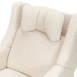 Babyletto Kiwi Deluxe Power Recliner and Swivel Glider in Teddy Loop with Heat and Massage