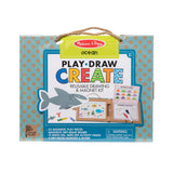 Melissa & Doug Natural Play: Play, Draw, Create Reusable Drawing & Magnet Kit – Ocean