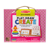 Melissa & Doug Natural Play: Play, Draw, Create Reusable Drawing & Magnet Kit – Princesses