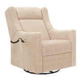 Babyletto Kiwi Deluxe Power Recliner and Swivel Glider in Shearling with Heat and Massage