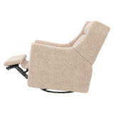Babyletto Kiwi Deluxe Power Recliner and Swivel Glider in Shearling with Heat and Massage