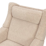 Babyletto Kiwi Deluxe Power Recliner and Swivel Glider in Shearling with Heat and Massage