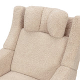 Babyletto Kiwi Deluxe Power Recliner and Swivel Glider in Shearling with Heat and Massage