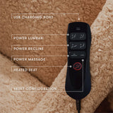 Babyletto Kiwi Deluxe Power Recliner and Swivel Glider in Shearling with Heat and Massage