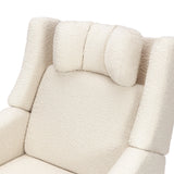 Babyletto Kiwi Deluxe Power Recliner and Swivel Glider in Boucle with Heat and Massage