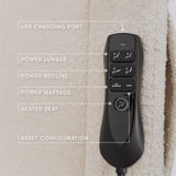Babyletto Kiwi Deluxe Power Recliner and Swivel Glider in Boucle with Heat and Massage