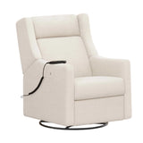 Babyletto Kiwi Deluxe Power Recliner and Swivel Glider in Boucle with Heat and Massage
