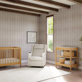 Babyletto Kiwi Deluxe Power Recliner and Swivel Glider in Eco-Performance Fabric with Heat and Massage