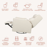Babyletto Plus Power Recliner and Swivel Glider in Boucle with Power Adjustable Headrest and USB Port