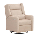 Babyletto Plus Power Recliner and Swivel Glider in Shearling with Power Adjustable Headrest and USB Port