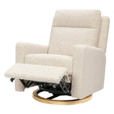 Babyletto Sigi Pro Power Recliner and Swivel Glider in Teddy Loop with Power Adjustable Headrest and Lumbar Support