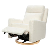 Babyletto Sigi Pro Power Recliner and Swivel Glider in Shearling with Power Adjustable Headrest and Lumbar Support
