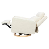 Babyletto Sigi Pro Power Recliner and Swivel Glider in Shearling with Power Adjustable Headrest and Lumbar Support