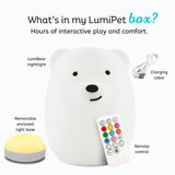 LumiPets Benny the Bear- Children's Touch Night Light