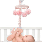 Lambs & Ivy Signature Botanical Baby Pink Floral Musical Baby Crib Mobile